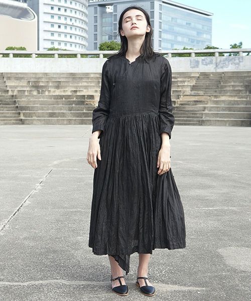 suzuki takayuki スズキタカユキ cache-soeur dress[S201-23/black]