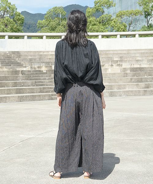 suzuki takayuki.スズキタカユキ.wrapped pants ii[S202-16/black stripe]