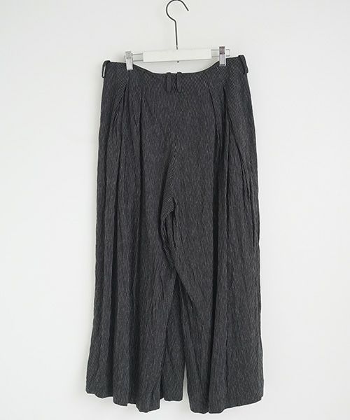 suzuki takayuki スズキタカユキ wrapped pants ii[S202-16/black stripe]