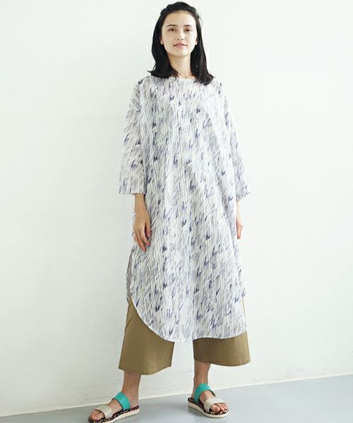 sneeuw スニュウ 湖面プリントワンピース[snw21-08] 