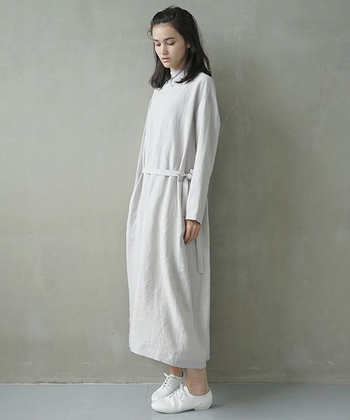 Mochi.モチ.petit hight neck dress [ms02-op-01/grey]