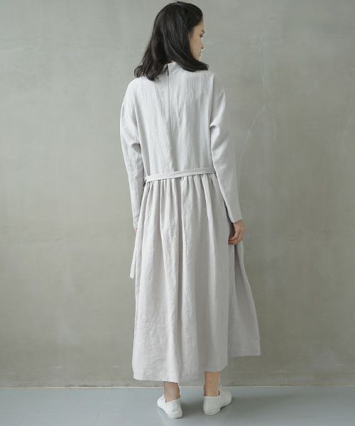 Mochi.モチ.petit hight neck dress [ms02-op-01/grey]