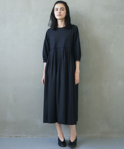 Mochi.モチ.pin tuck dress [ms02-op-02]