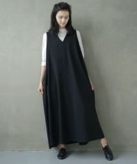 Mochi.モチ.v-neck dress [ms02-op-03]