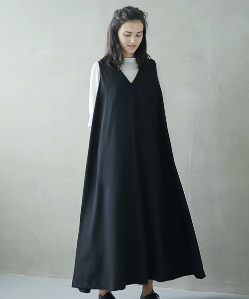 Mochi.モチ.v-neck dress [ms02-op-03]