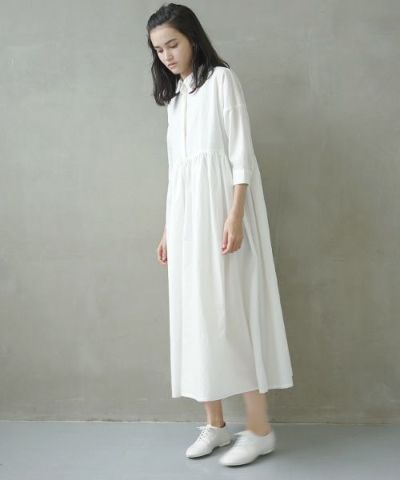 Mochi.モチ.shirt dress [ms02-op-05/white]