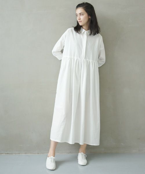Mochi.モチ.shirt dress [ms02-op-05/white]