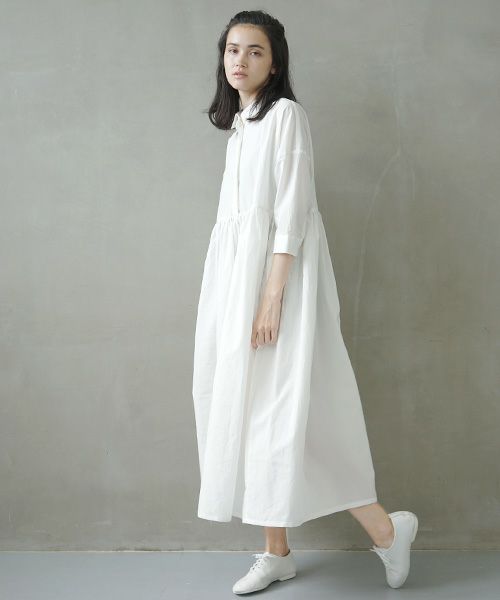 Mochi.モチ.shirt dress [ms02-op-05/white]