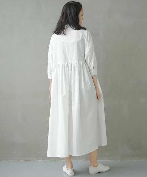 Mochi.モチ.shirt dress [ms02-op-05/white]