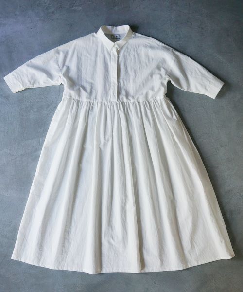 Mochi.モチ.shirt dress [ms02-op-05/white]