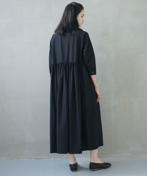 Mochi.モチ.shirt dress [ms02-op-05/black]