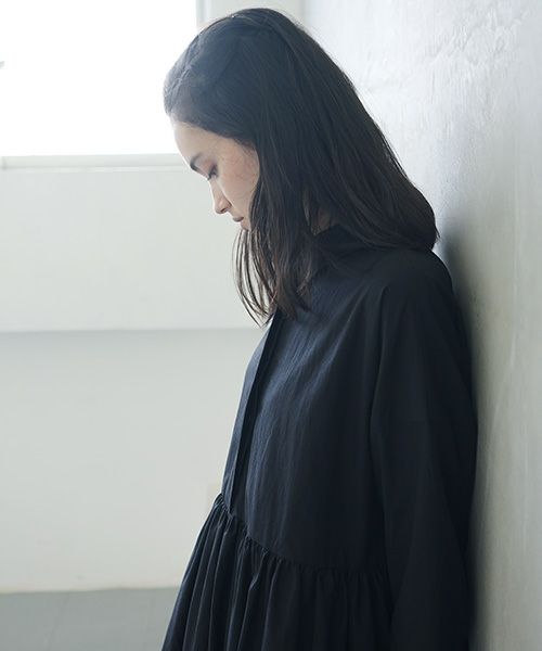 Mochi.モチ.shirt dress [ms02-op-05/black]