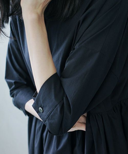 Mochi.モチ.shirt dress [ms02-op-05/black]