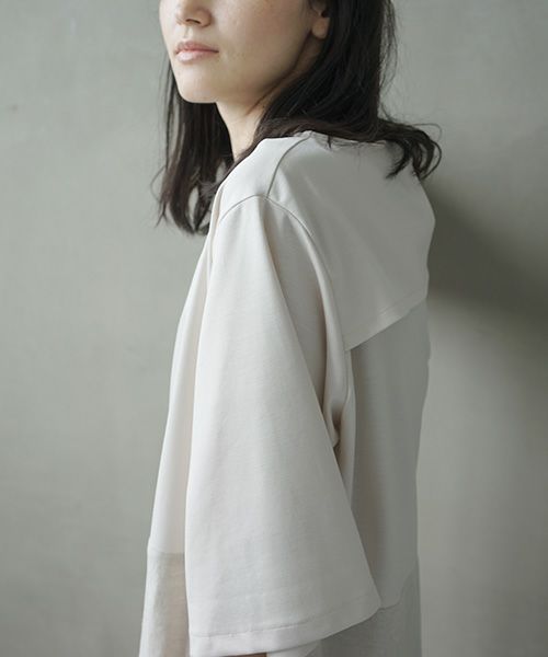 Mochi.モチ.cotton ＆ linen layered dress [ms02-op-07/beige]