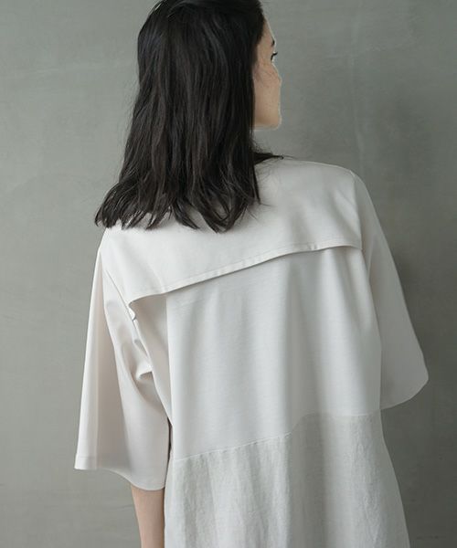 Mochi.モチ.cotton ＆ linen layered dress [ms02-op-07/beige]
