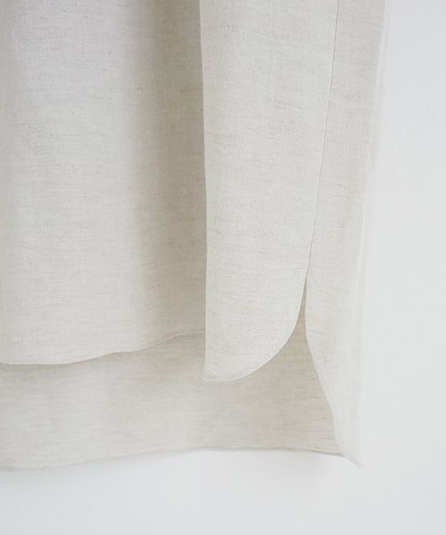 Mochi.モチ.cotton ＆ linen layered dress [ms02-op-07/beige]