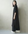 Mochi.モチ.cotton ＆ linen layered dress [ms02-op-07/black]