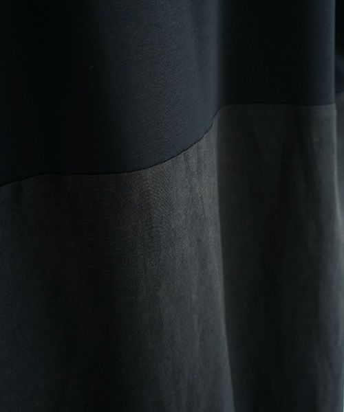 Mochi.モチ.cotton ＆ linen layered dress [ms02-op-07/black]