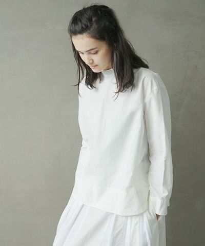 Mochi.モチ.petit high necked shirt.[ms02-sh-01/white]