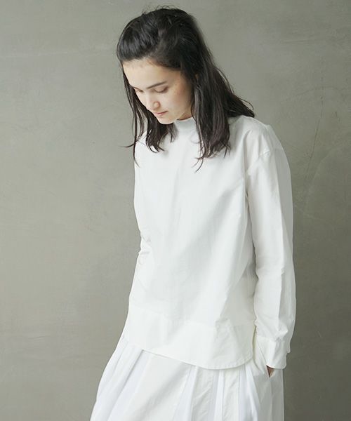 Mochi.モチ.petit high necked shirt.[ms02-sh-01/white]