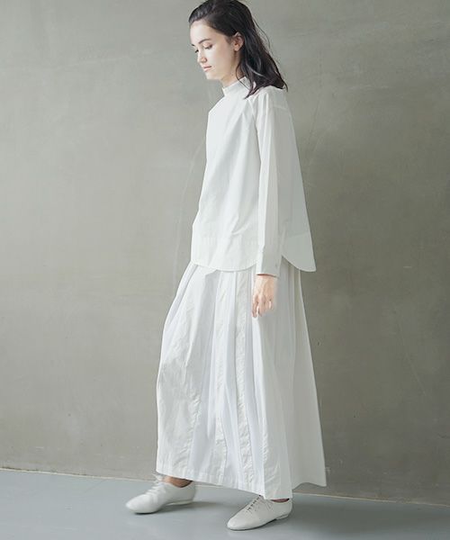 Mochi.モチ.petit high necked shirt.[ms02-sh-01/white]