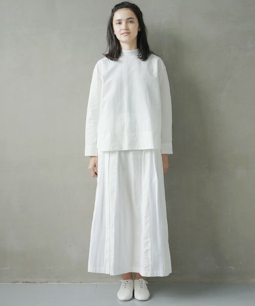 Mochi.モチ.petit high necked shirt.[ms02-sh-01/white]