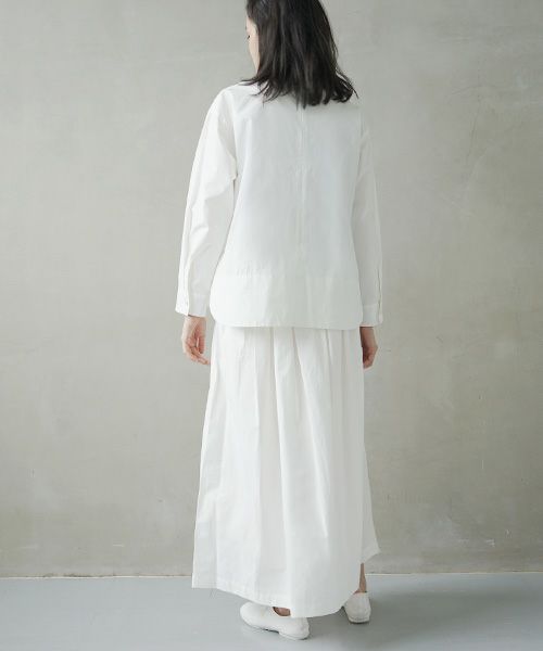 Mochi.モチ.petit high necked shirt.[ms02-sh-01/white]