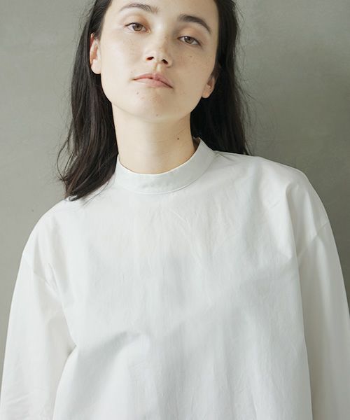 Mochi.モチ.petit high necked shirt.[ms02-sh-01/white]