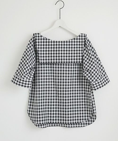 Mochi.モチ.gingham check blouse [ms02-sh-02]