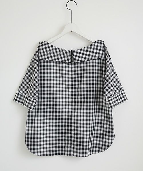 Mochi.モチ.gingham check blouse [ms02-sh-02]