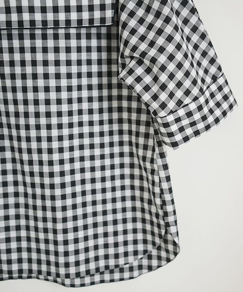 Mochi.モチ.gingham check blouse [ms02-sh-02]
