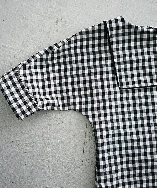 Mochi.モチ.gingham check blouse [ms02-sh-02]