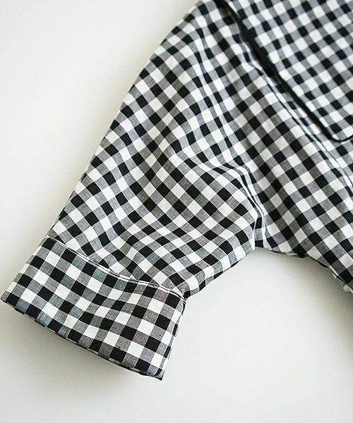 Mochi.モチ.gingham check blouse [ms02-sh-02]