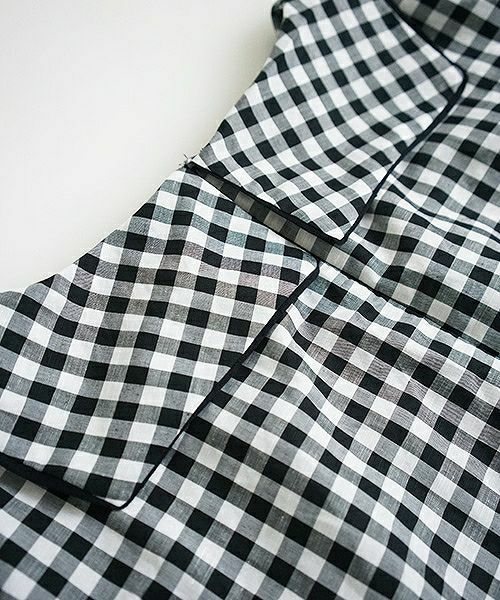 Mochi.モチ.gingham check blouse [ms02-sh-02]