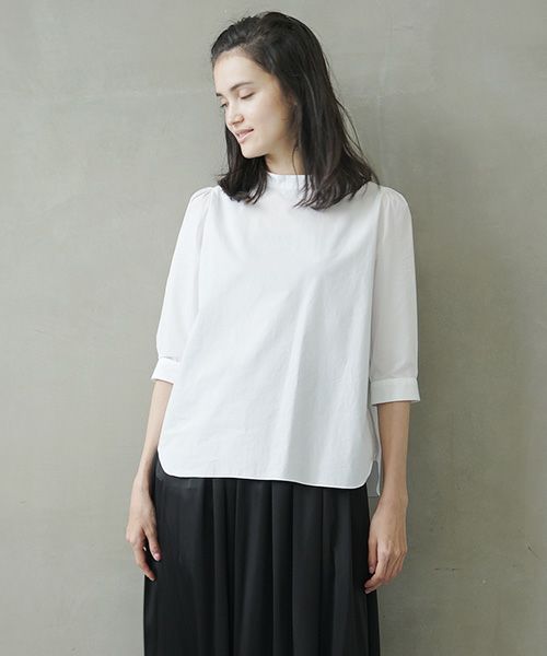 Mochi モチ gather blouse [ms02-sh-05/white]