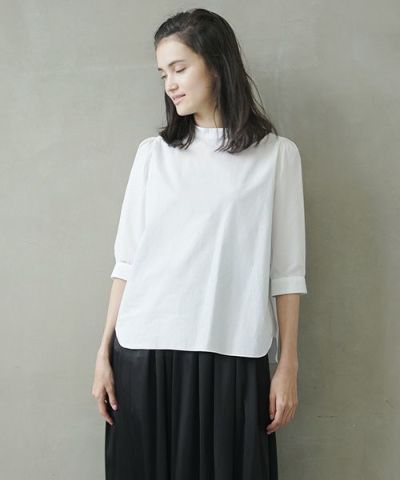 Mochi.モチ.gather blouse [ms02-sh-05/white]