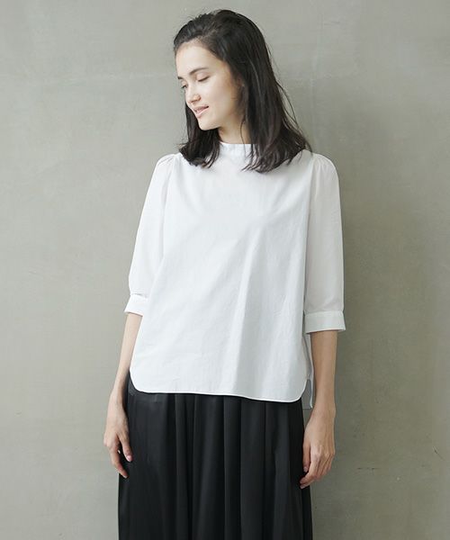 Mochi.モチ.gather blouse [ms02-sh-05/white]