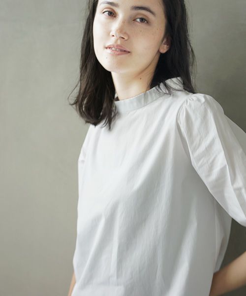 Mochi.モチ.gather blouse [ms02-sh-05/white]