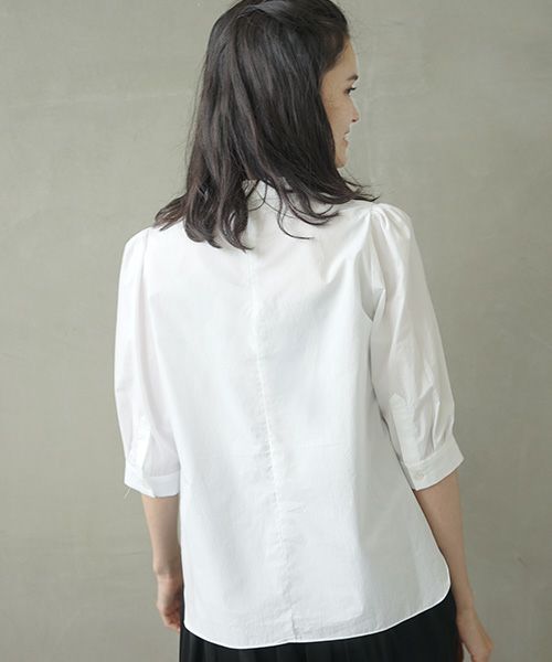 Mochi.モチ.gather blouse [ms02-sh-05/white]