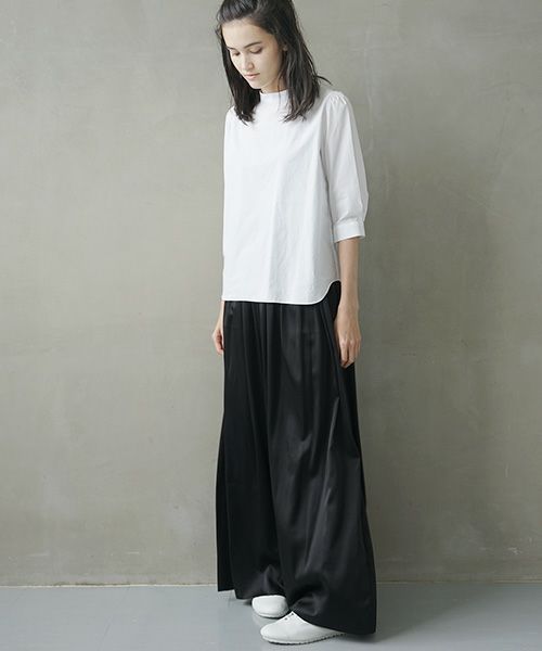 Mochi.モチ.gather blouse [ms02-sh-05/white]