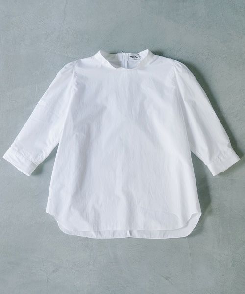 Mochi.モチ.gather blouse [ms02-sh-05/white]