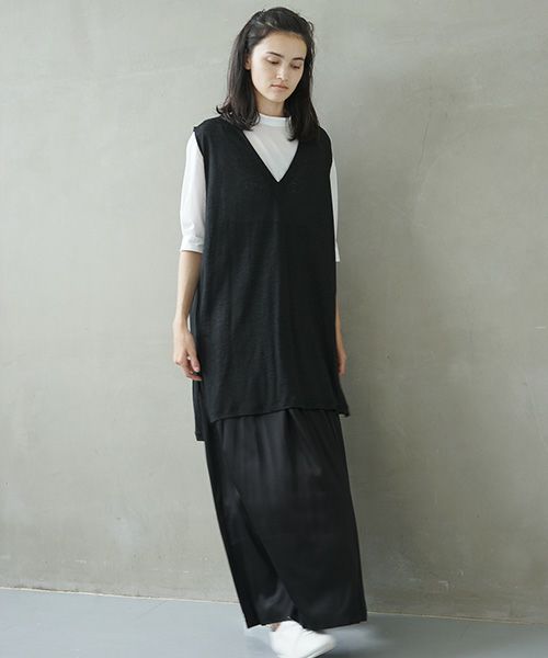 Mochi.モチ.linen knit vest [ms02-v-01]
