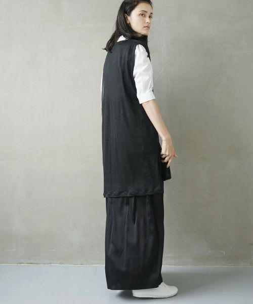 Mochi モチ linen knit vest [ms02-v-01]