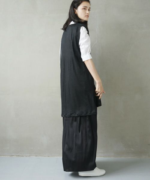 Mochi.モチ.linen knit vest [ms02-v-01]
