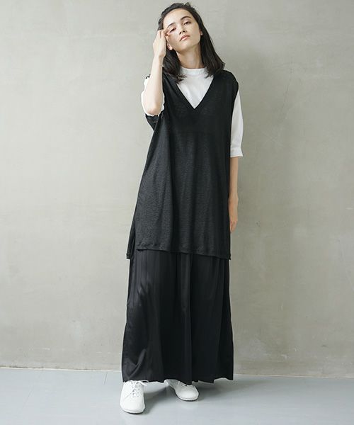 Mochi.モチ.linen knit vest [ms02-v-01]