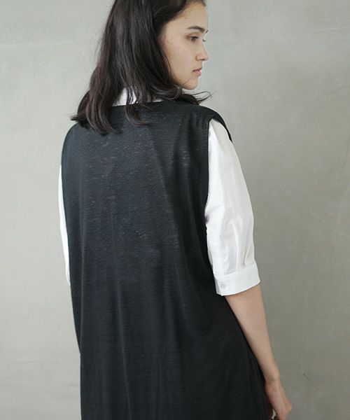 Mochi.モチ.linen knit vest [ms02-v-01]