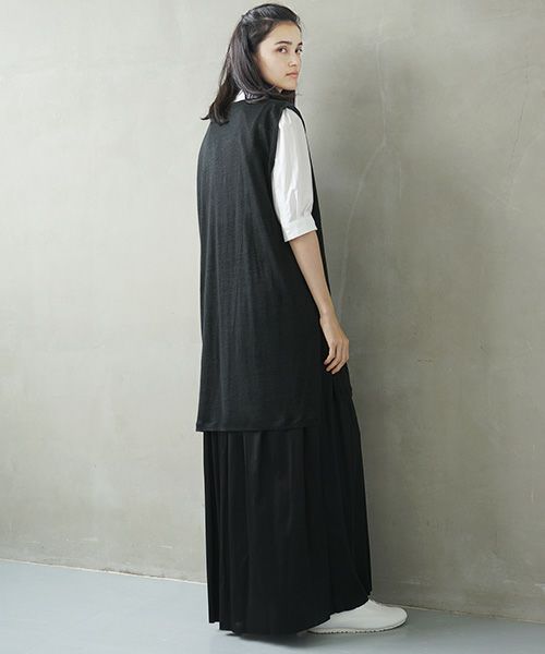 Mochi.モチ.linen knit vest [ms02-v-01]