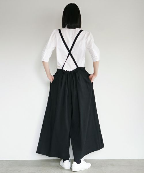 Mochi.モチ.suspenders wide pants [ms02-p-01/black]