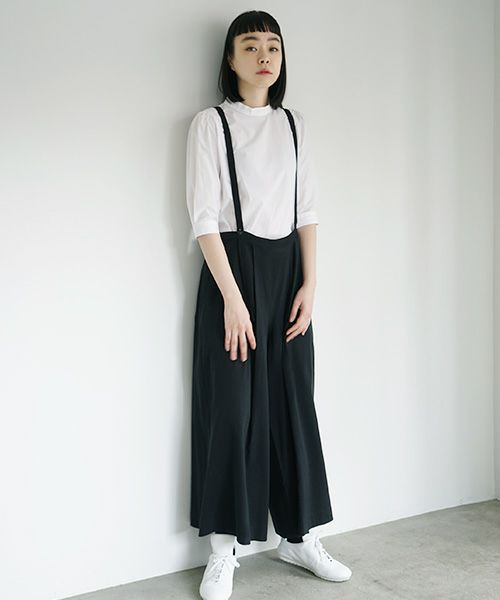 Mochi.モチ.suspenders wide pants [ms02-p-01/black]