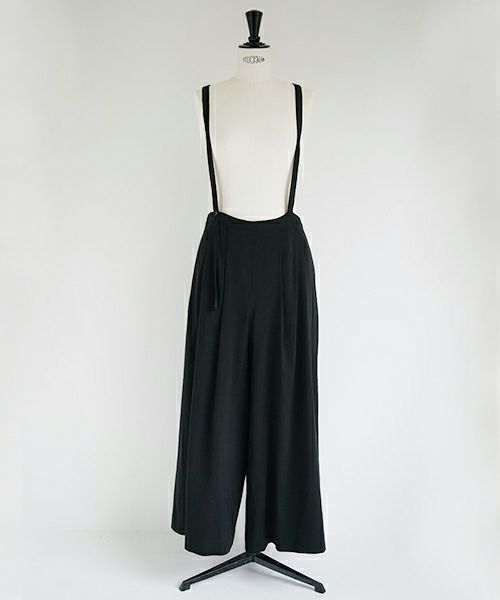 Mochi.モチ.suspenders wide pants [ms02-p-01/black]